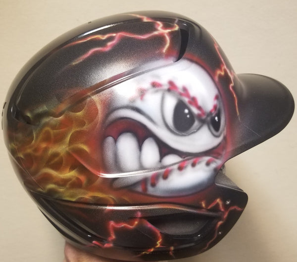 Custom airbrushed ball helmets