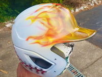 
              Ball helmet with fire
            