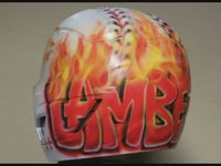 
              Ball helmet with fire
            