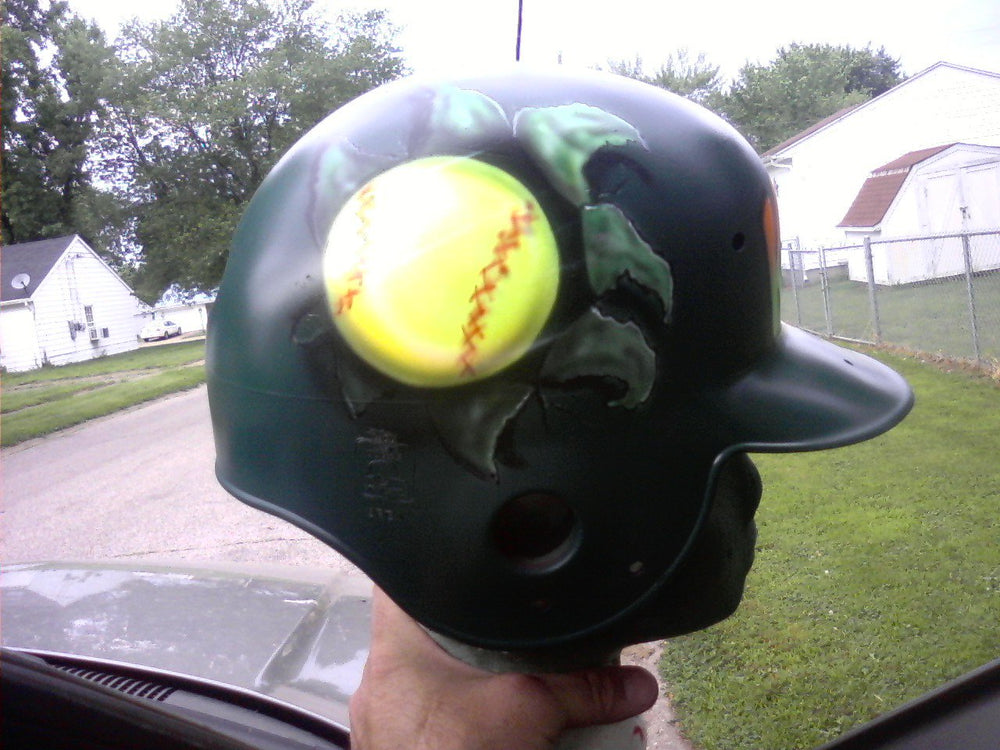 Ball going through helmet