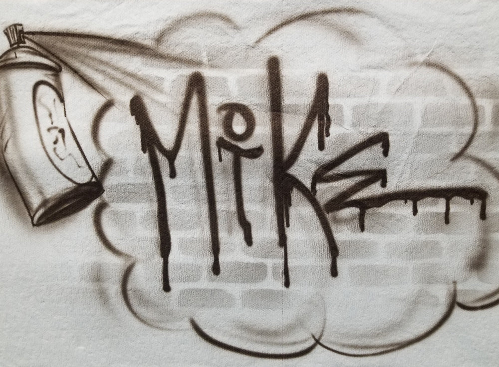 Graffiti Name with Spray can